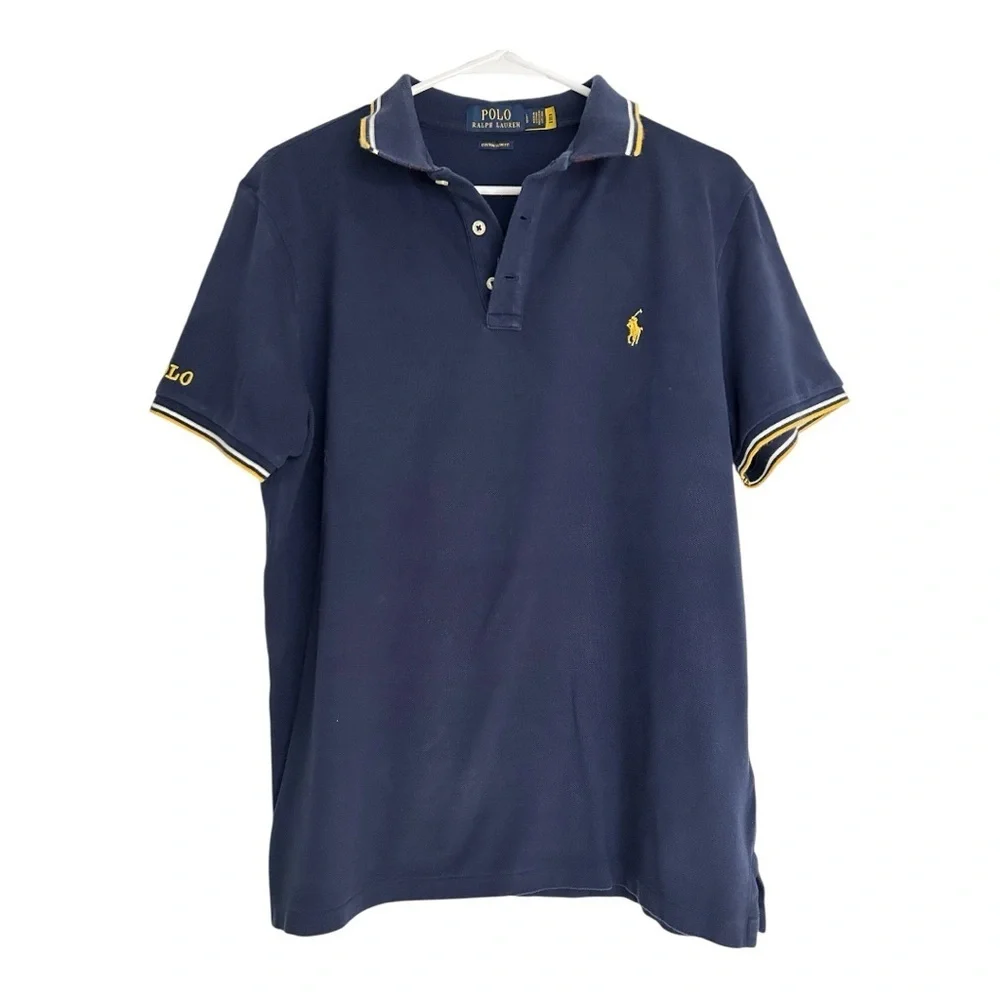 Polo  Ralph Lauren Navy Shirt Timeless coastal Beach summer vacation Preppy